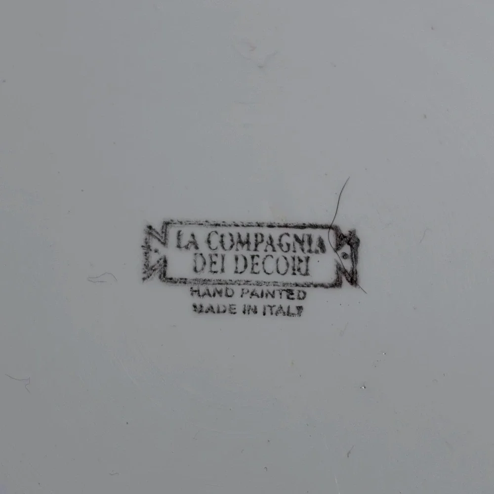 La Compagnia Dei Decori Italy Hand Painted Pasta Serving Bowl Le Antiche Ricette